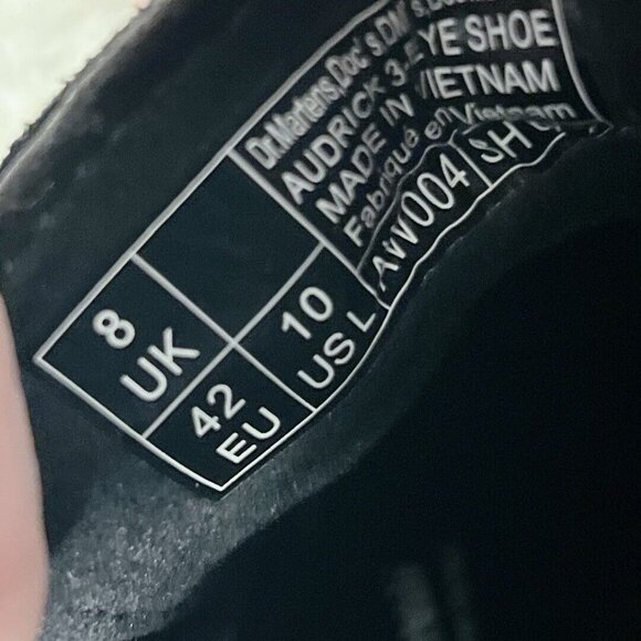 Dr. Martens Audrick 3-Eye Womens Platform Lace Up Shoe Black Nappa Lux US 10 - Picture 10 of 10